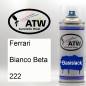 Preview: Ferrari, Bianco Beta, 222: 400ml Sprühdose, von ATW Autoteile West.